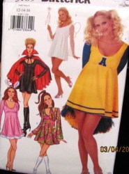 3185 SASSY SHORT FLARE DRESS, DETACH WINGS,CAPE PATTERN 6-16